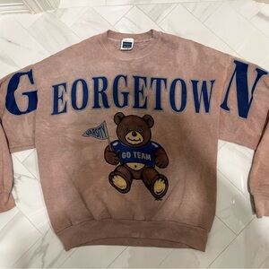 Georgetown Bear Graphic Sweater - Light Brown